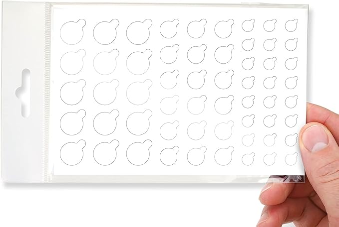 Stackable Webcam/Camera Vinyl Covers | 57 Tabbed Low-Tack Restickable Webcam Sticker | Multiple Sizes | White 57-Pack Tabbed (Ultra Glossy)