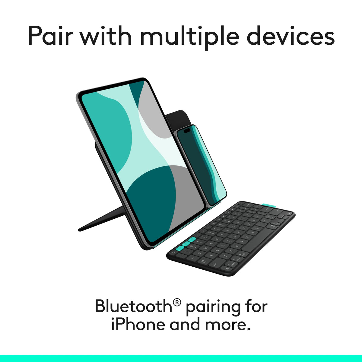 Logitech Flip Folio Keyboard Case iPad Pro 11 inch M4 & M5 Air M2 - Black
