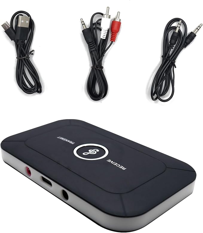 Bluetooth Audio Transmitter Receiver, 2 in 1 Bluetooth 5.3 Adapter for Bose Wave Radio IV III II Awr1b1 Awr1b2, TV, Computer, MP3 and Gym - Connect Speakers for Seamless Streaming