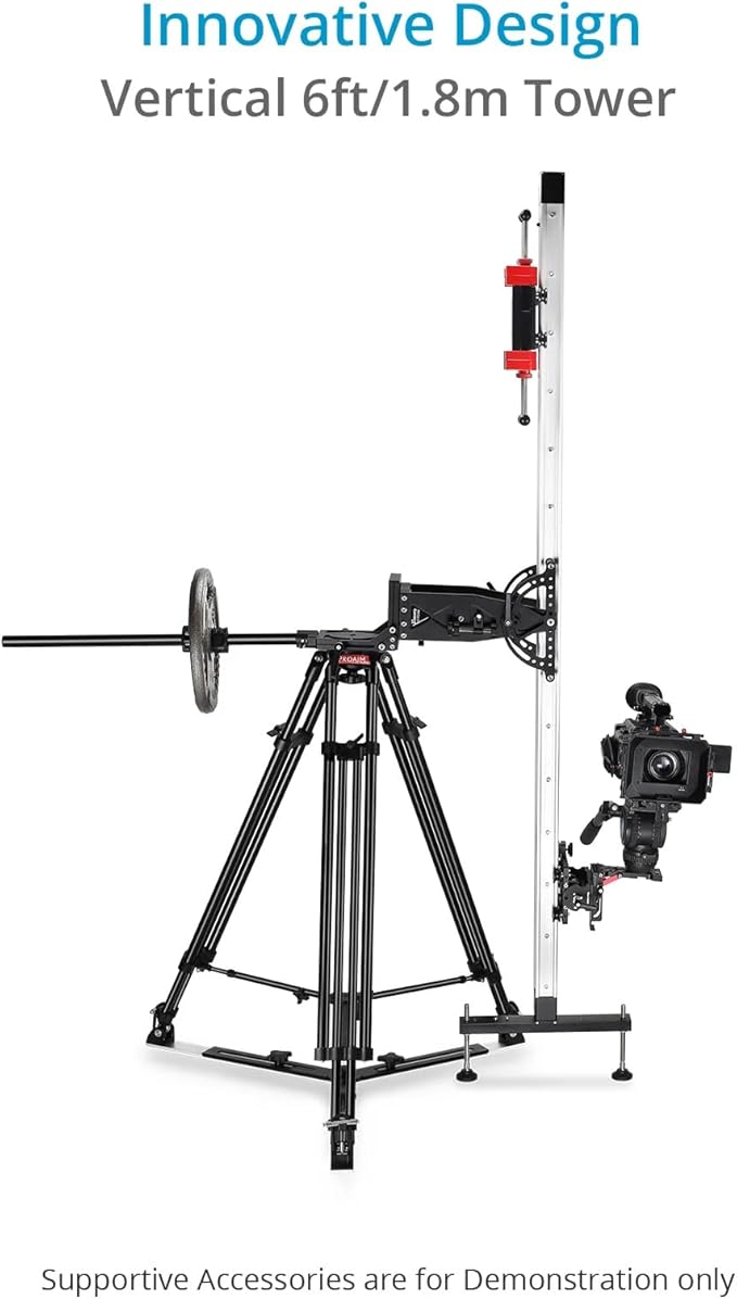 Proaim Cambird Pro 4-in-1 Gear. 6ft Video Camera Slider. Portable Mini Jib. Tower. Hi-hat .Vertical Payload - 10kg / 22lb. Horizontal Payload: 12kg / 26lb. (SL-CBPR-01)