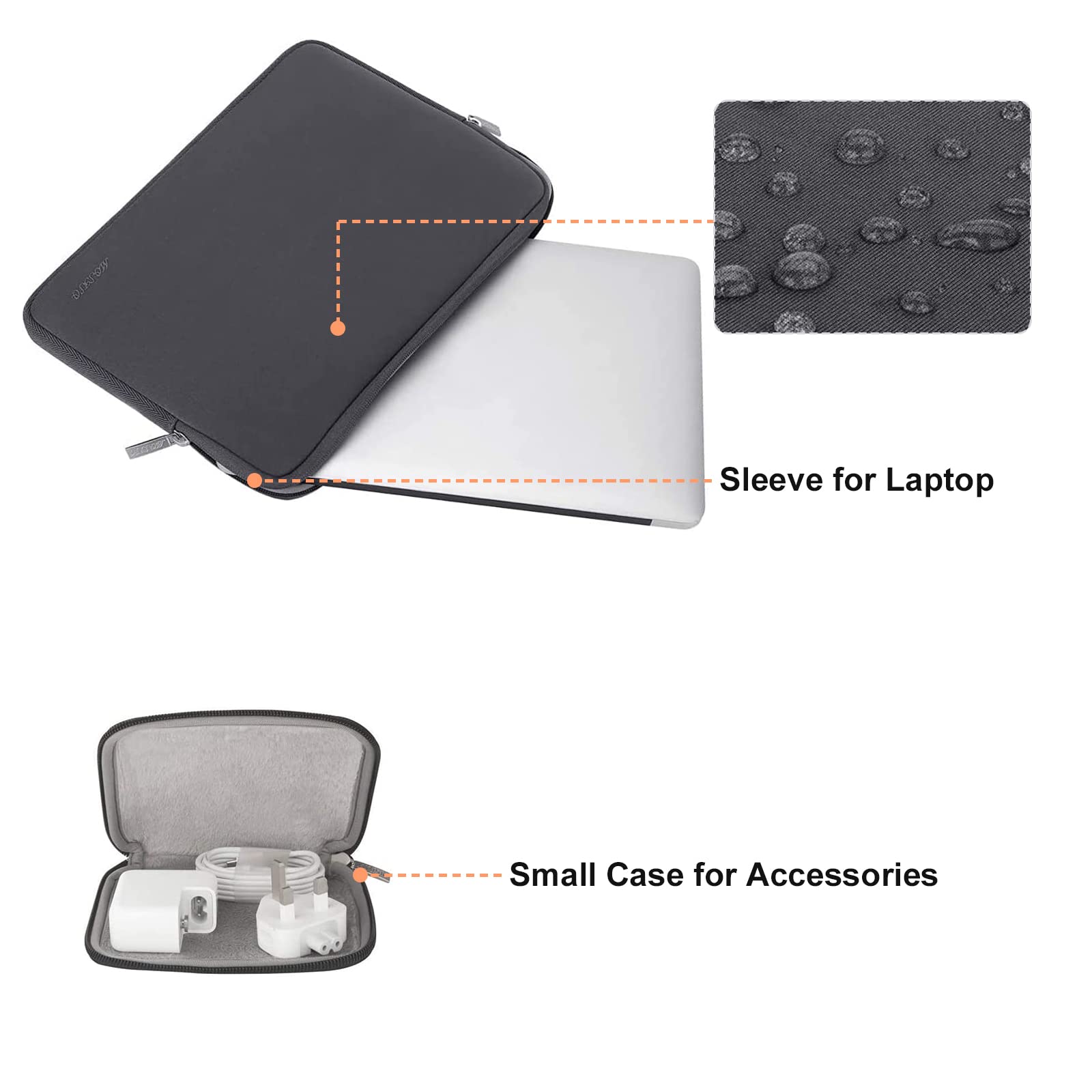 MOSISO Laptop Case 15 inch, 15 inch Laptop Sleeve with Small Case