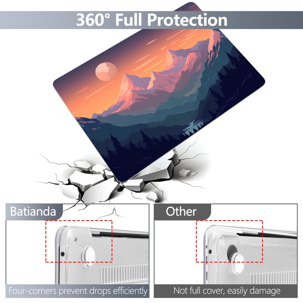 Batianda AstroGrid Case for MacBook Air 13 inch 2018-2020, Sunset Sail