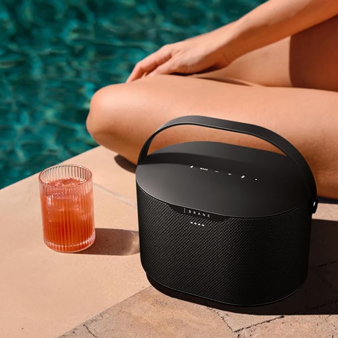 Brane Audio Brane X Smart Speaker, Portable Wireless Bluetooth Speaker, Internal RAD Subwoofer, 12 Hrs Playback, Waterproof IP57