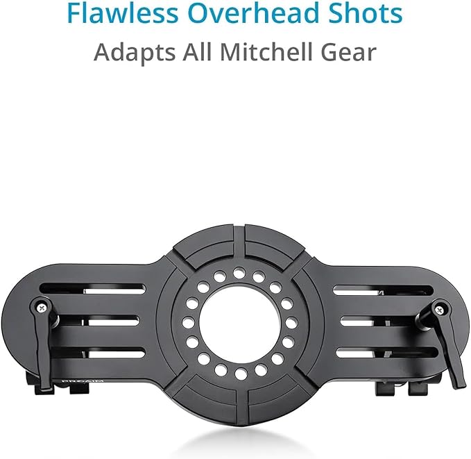 PROAIM Truss/Scaffold Connection Plates – Mitchell Mount. Rigging Adapters for Overhead Shots. for Wall Spreader Rod/Poles/Grids. 360° Swivel Clamps, Robust & Secure - 50kg Payload