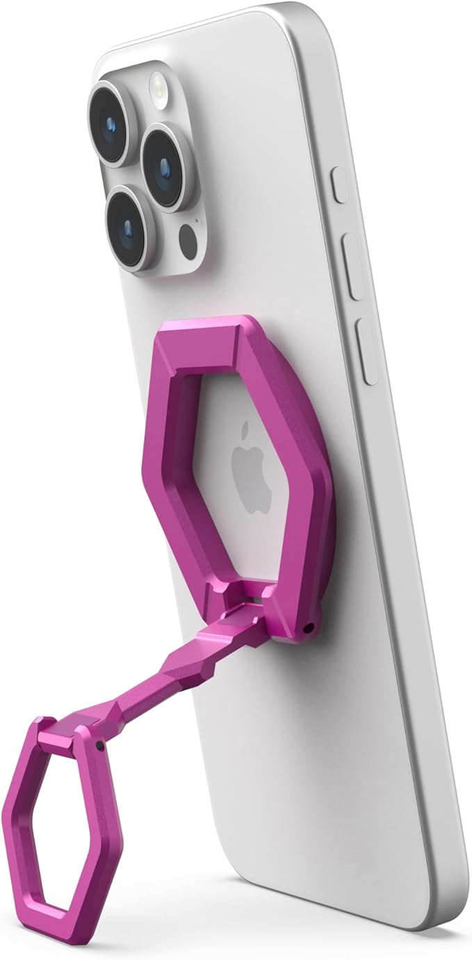 URBAN ARMOR GEAR UAG Magnetic Phone Ring Stand Compatible with MagSafe Magnet, Removable Metal Finger Ring Grip & 360 Rotation Adjustable Kickstand for iPhone 16/15, Galaxy S25, S24, Orchid Pink
