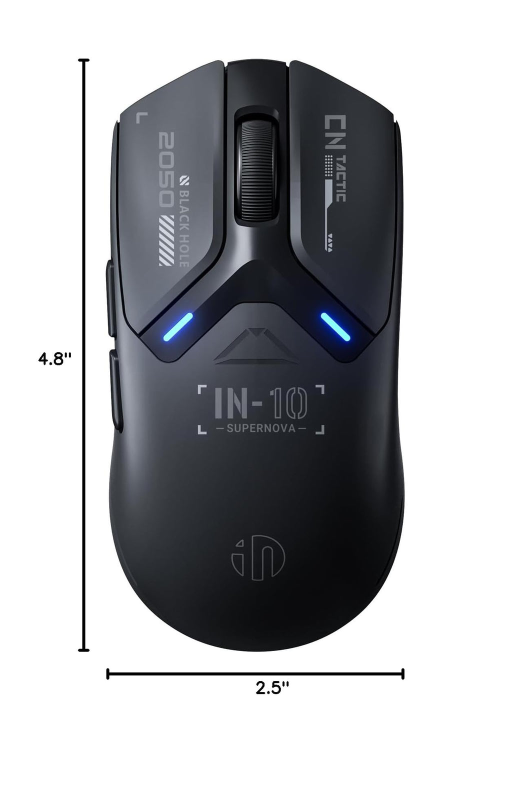 INPHIC IN10P Superlight Wireless Gaming Mouse, 60g, 8K Polling Rate, 26,000 DPI, Tri-Mode, PAW3395 Sensor, Fully Programmable