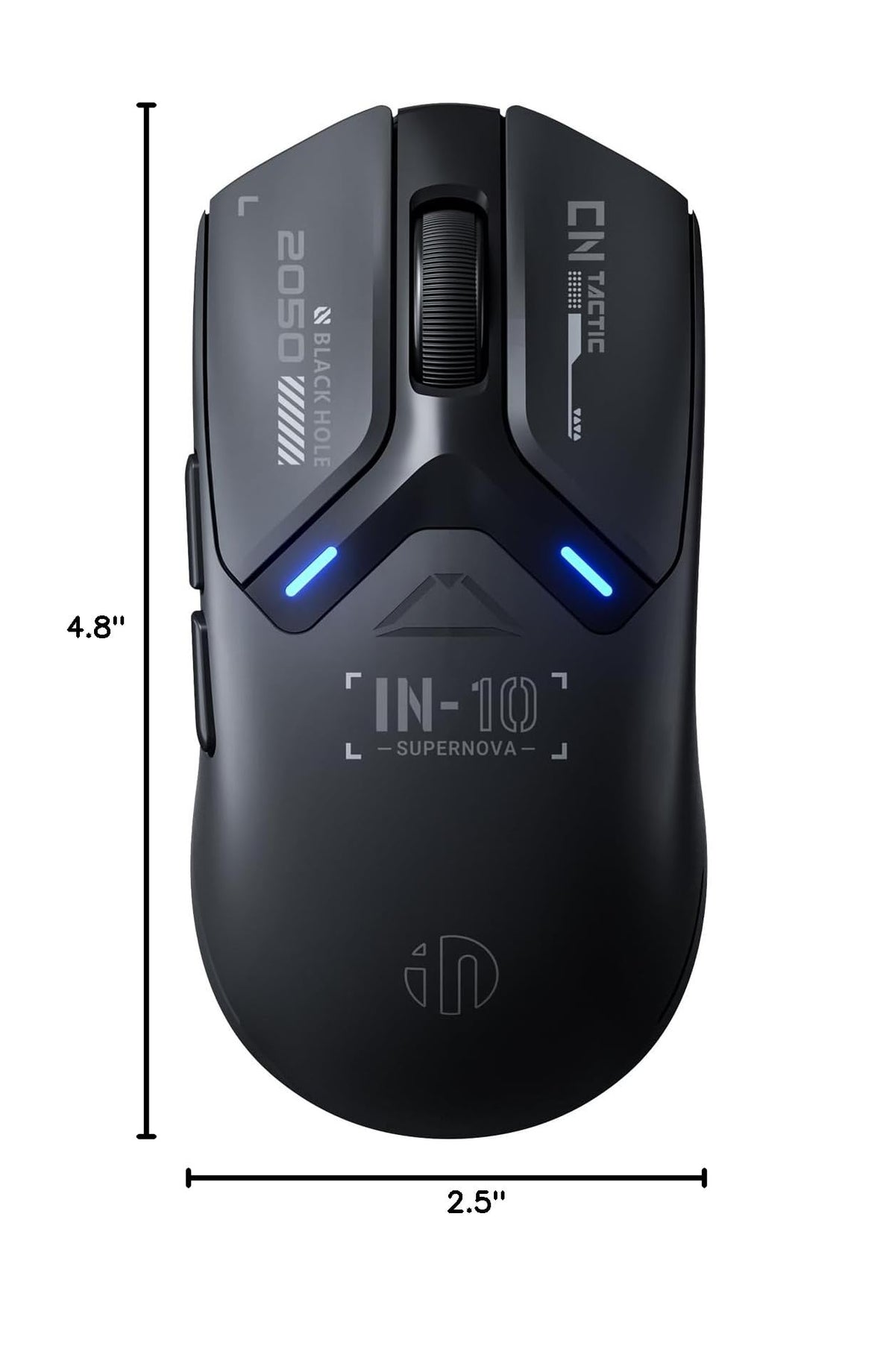 INPHIC IN10P Superlight Wireless Gaming Mouse, 60g, 8K Polling Rate, 26,000 DPI, Tri-Mode, PAW3395 Sensor, Fully Programmable