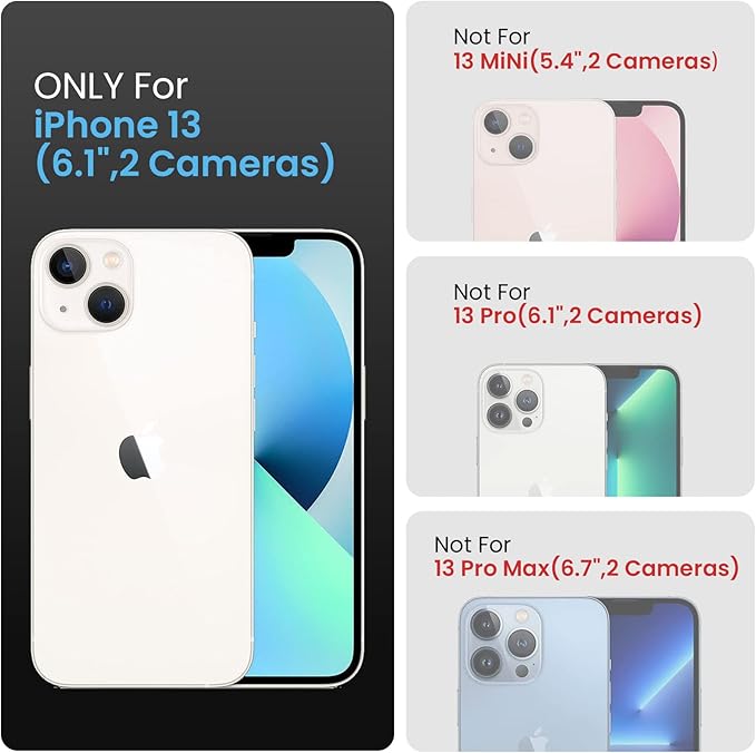 FireNova Designed for iPhone 13 Case, Silicone Upgraded [Camera Protection] Phone Case with [2 Screen Protectors], Soft Anti-Scratch Microfiber Lining Inside, 6.1 inch, Red