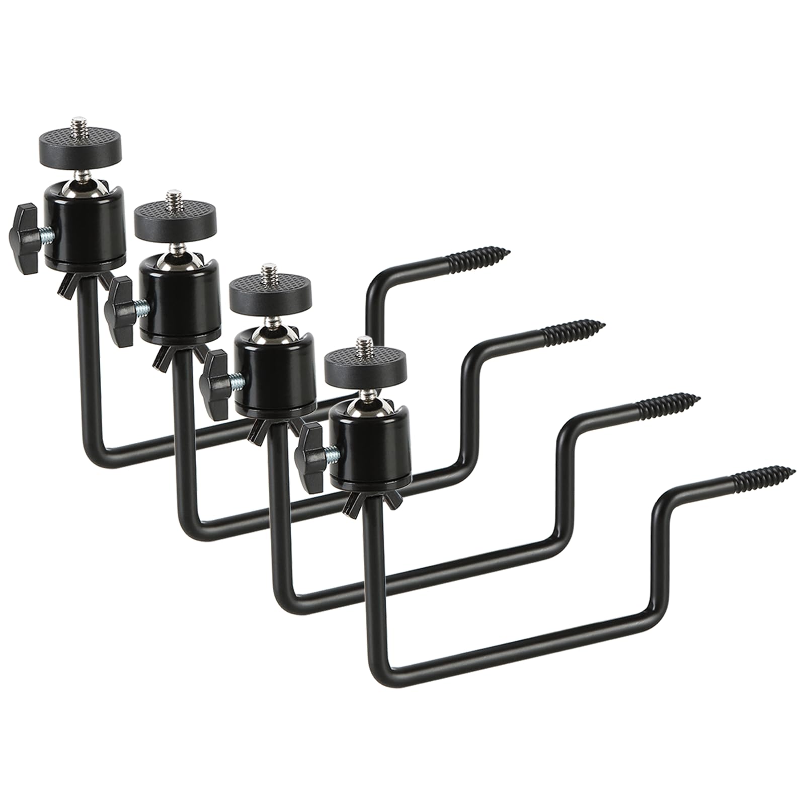 Trail Camera Mount, 4 Pcs Trail Camera Holder with 1/4 in Screw,Hunting Accessories,360° Adjustable Tree Screw Mounting Bracket for Game Cameras, Solar Panels, etc, Easy to Install & Heavy duty
