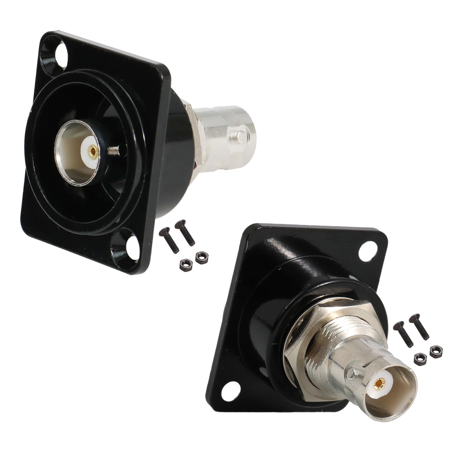 PENGLIN 2PCS BNC D Series Panel-Mount Bulkhead Connector Female/Female