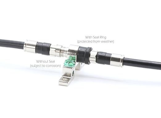 THE CIMPLE CO Coaxial F (F81) Weather Seal Boot - for Coax Ground Blocks, splitters, or Other F Connectors - Creates a Water Tight Seal (Grommet) - (50 Pack)