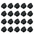 20Pcs Desk Grommet, 3/4" (20mm) Black Silicone Cord Hole Cover, Flexible Rubber Wire Grommets, Wall Grommets for Cables Management, Table, Countertop, Cabinets and Furnitures Wire Organizer