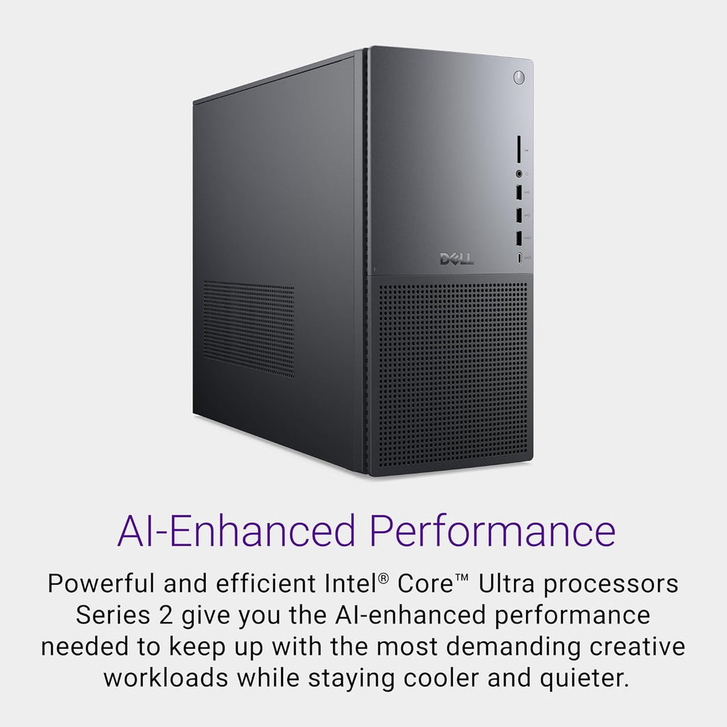 Dell Tower Plus EBT2250 Desktop Computer - Series 2 Intel Core Ultra 9 285 24-Core Processor up to 5.6 GHz, 64GB DDR5 RAM, 16TB (2 x 8TB) SSD, Intel UHD Graphics, Windows 11 Pro, Graphite