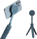 ShiftCam SnapStand Mini - Video Selfie Stick and MagSafe Tripod - Magnetic Mount Snaps on to Any Phone - Tiltable Design | Blue Jay