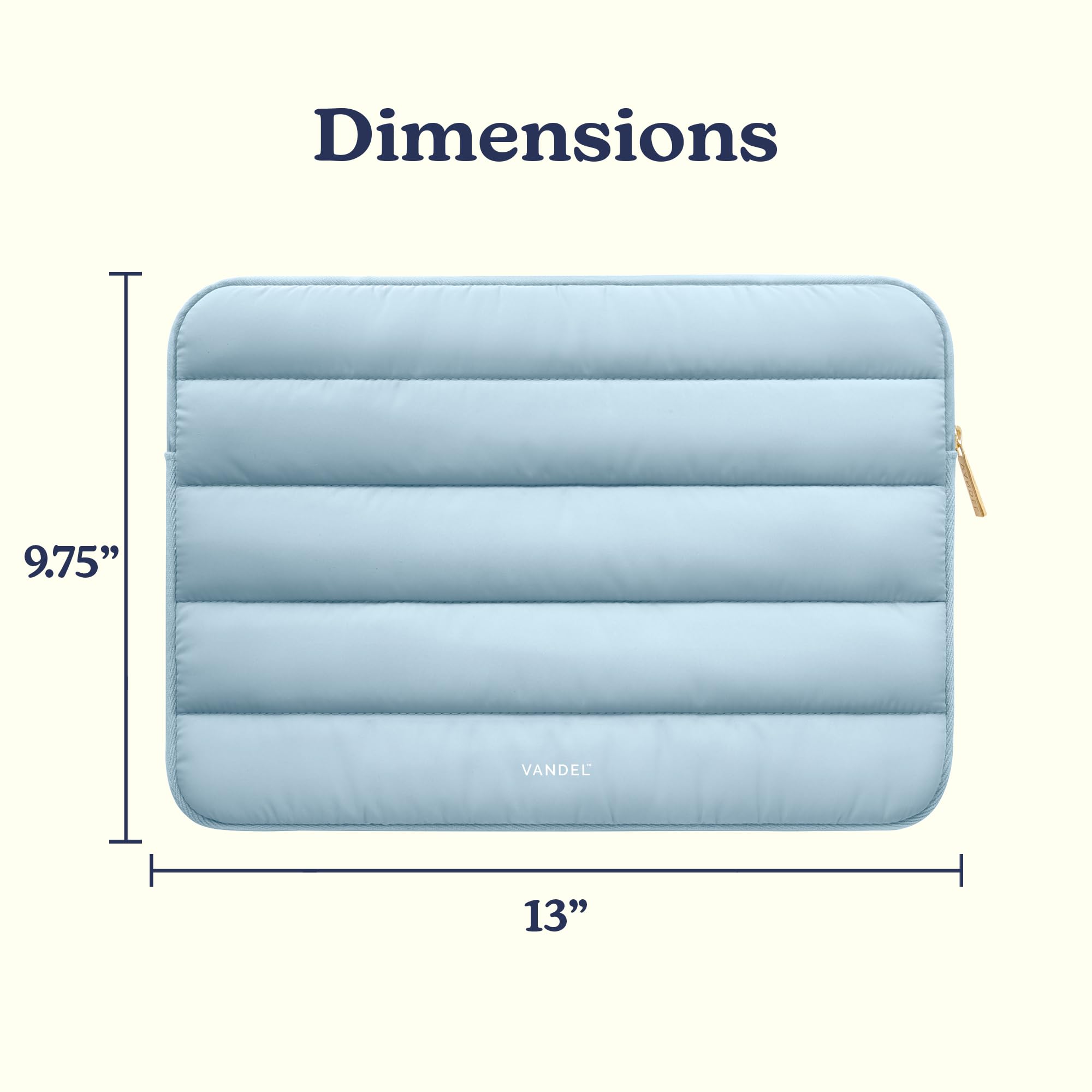 Vandel The Original Puffy Laptop Sleeve Case, 13-14 inch Laptop Sleeve Bag Case 13.3 Inch, Compatible with MacBook Air 13, Pro 14/13 iPad Pro 12.9, HP Dell ASUS, Computer Bag Cover