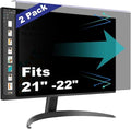 [2 Pack Computer Privacy Screen Shield Compatible for 21.5/22 Inch 16:9 Widescreen Desktop Monitor - Anti Glare & Blue Light Filter - Hanging Design for Easy On/Off