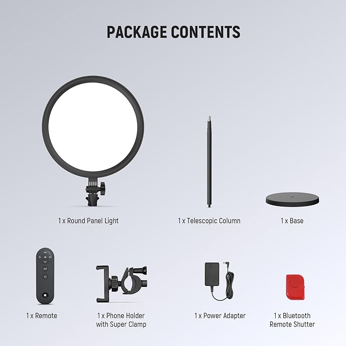 NEEWER Basics 12" 24W Large Ring Light with 68" Stand/Phone Holder/Remote for iPhone Video Recording Selfie Streaming Makeup Studio Photography, 3000K-6500K CRI98 Full Screen LED Panel Lighting, BR13
