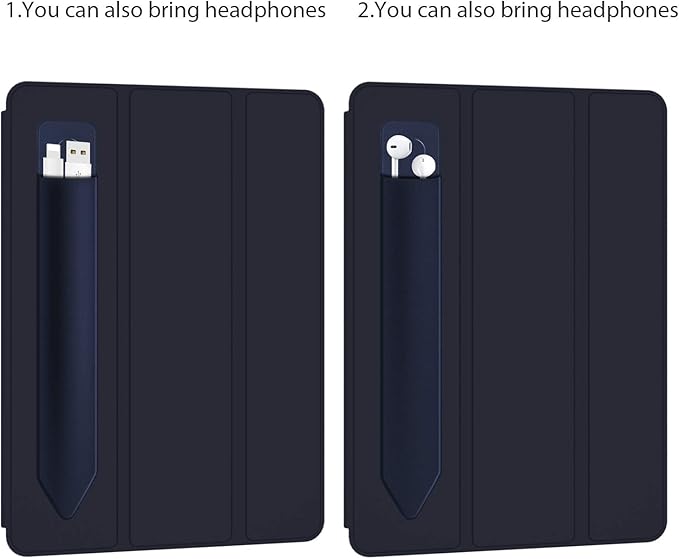 Doormoon Stylus Adhesive Pencil Holder for Apple Pencil (1st and 2nd Gen) - Compatible for iPad Pro 11/10.9/9.7 & iPad 6th 2020 Gen Cases, Blue Blue