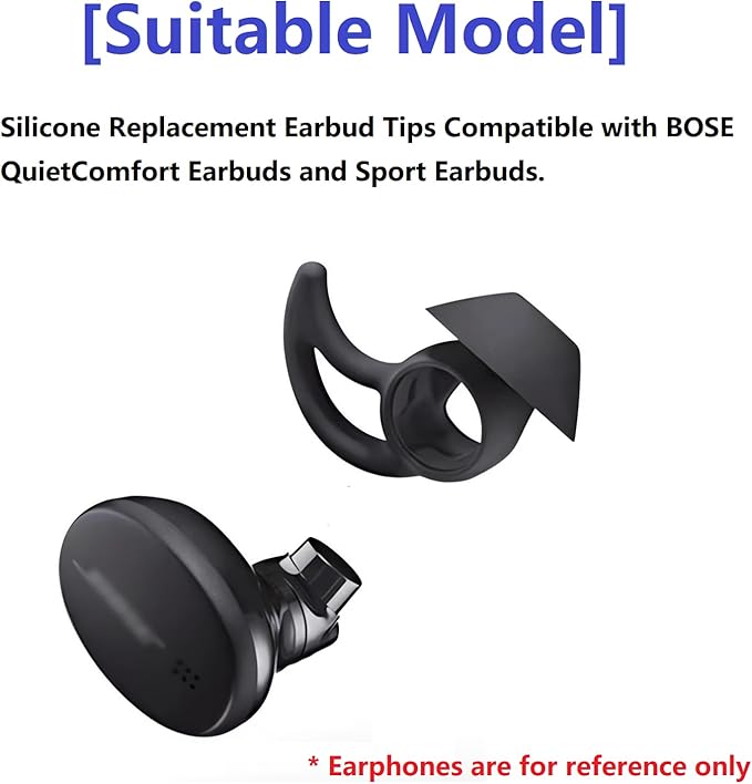Earbud Tips 3 Pairs Large Compatible with Bose QuietComfort Earbuds and Sport Earbuds