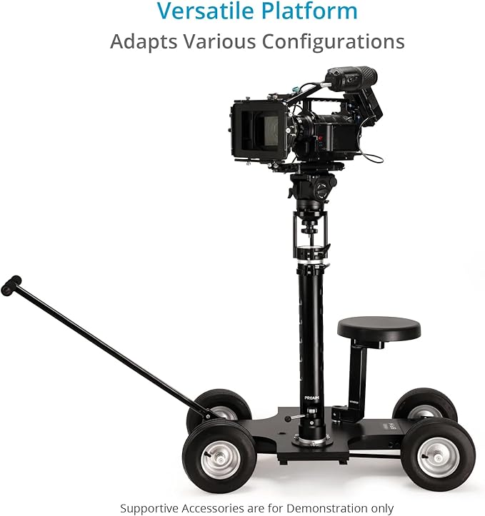 PROAIM Telescopic 27"- 42" Bazooka with Euro/Elemac Mount & Quick Lock Lever. for Camera Dolly/Slider/Jib/Crane Setup. Payload up to 200kg / 441lb. (BZ-286-00)