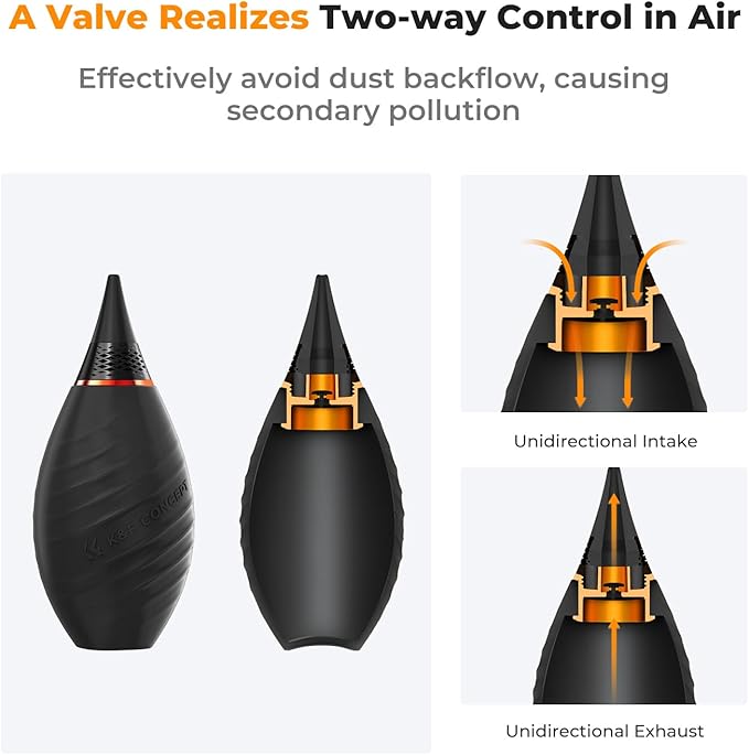 K&F CONCEPT Soft Tip Strong Air Blower with Short Nozzle,Highly Elastic