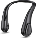 AMACOOL Bladeless Neck Fan Portable Personal Fan 5000mAh Rechargeable Battery Operated Wearable Fan for Women Men Outdoor Sport Travel Patio Garden Work Home Kitchen(Black)