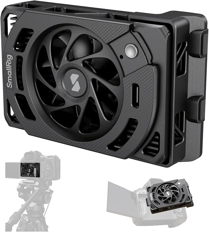 SMALLRIG R50 V / R6 II/ R5C / R50 / PowerShot V1 Camera External Cooling System with Dual-Speed Modes, Snap-On Cooling Fan with TEC Cooling Module for Sony ZV-E1/ A7 IV/ A6700/ FX3-5063