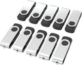 USB Flash Drives 32GB 10 Pack, Wooolken USB 2.0 Thumb Drives with Keychains Memory Stick USB Drive Pendrive for PC Laptop Computer (Black)