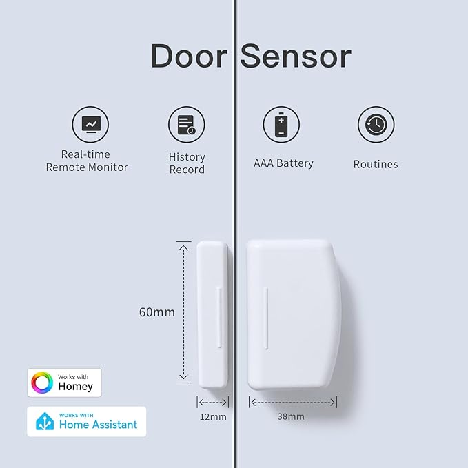 THIRDREALITY Zigbee Contact Sensor 4 Pack, Door and Window Monitor, Home Automation,Works with Home Assistant,SmartThings,Aeotec,Homey,Hubitat or Echo Devices with Build-in Zigbee Hub,hub Required