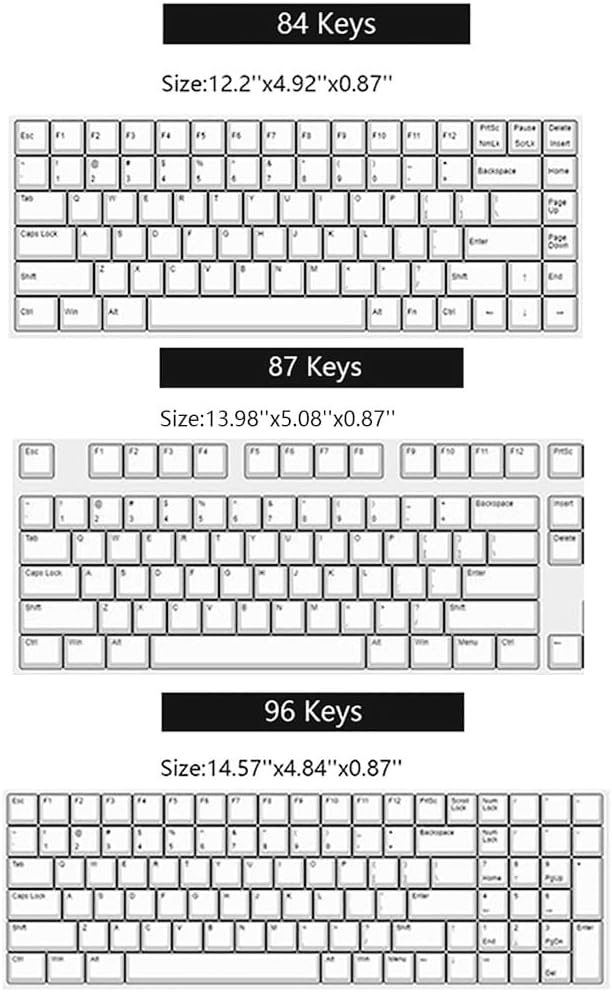 Acrylic Keyboard Dust Cover,84 Keys Transparent Mechanical Keyboard Protective Cover,Compatible with Computer Gaming Keyboards (12.2''x4.92''x0.87'')