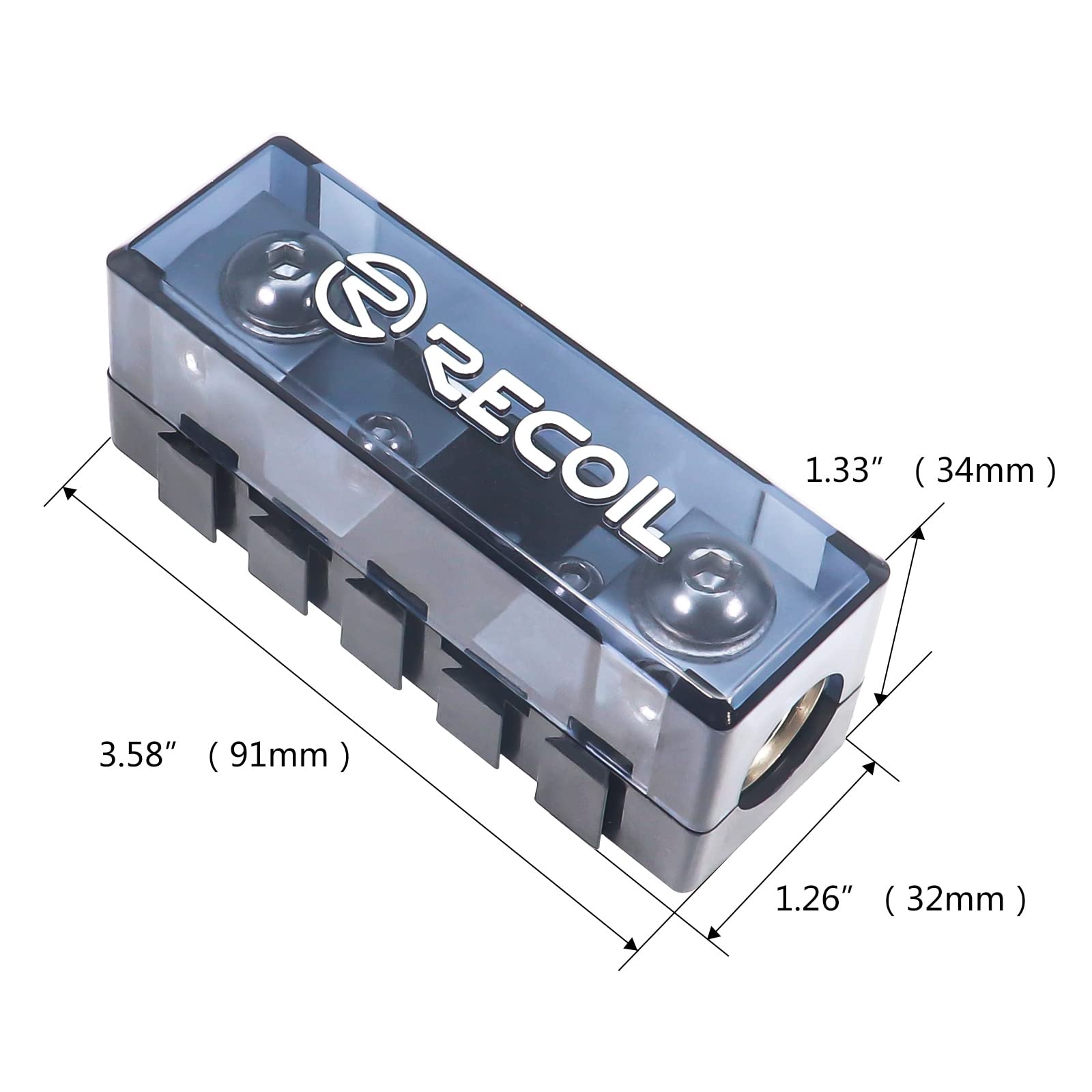 Recoil MFHA-2 Fuse Holder 0/2/4 Gauge Modular Inline ANL Mini-ANL