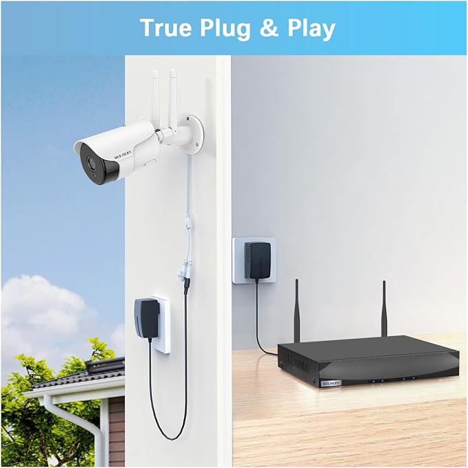 【130° Wide-Angle & 2-Way Audio】 Outdoor Wireless Security Camera System, WiFi Video Surveillance, Home Security Cameras