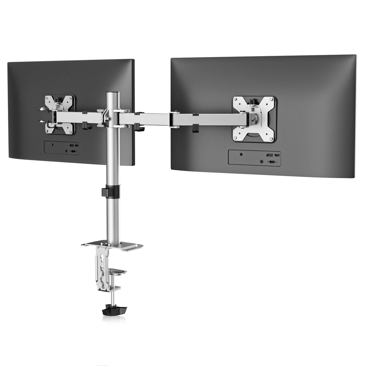 Suptek Dual Monitor Desk Mount, Adjustable Dual Monitor Arm for 2 Monitor Screens up to 43 inch, 15.75" Pole Monitor Stand for Desk, Holds up to 22 lbs, Black(MD9442LB)