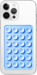 Silicone Suction Phone Case Mount, Non Slip Sticky Phone Grip for Cellphone, Silicon Adhesive Suction Cup Phone Mount, Strong Grip Holder for Selfies and Videos (Sky Blue)