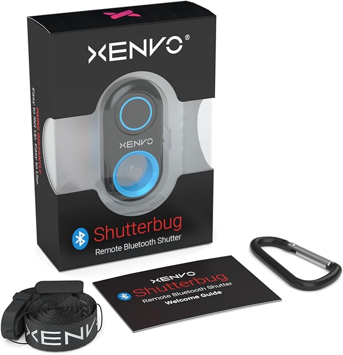 Shutterbug - Camera Shutter Remote Control - Bluetooth Wireless Selfie Button Clicker - Compatible with iPhone, iPad, Android, Samsung, and Google Pixel Cell Phones, Smartphones and Tablets