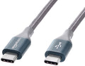 Amazon Basics Nylon Braided USB-C to USB-C 2.0 Fast Charger Cable, 60W, 480Mbps Speed, USB-IF Certified, for Apple iPhone 16/15, iPad, Samsung Galaxy, Tablets, Laptops, 10 Foot, Dark Gray