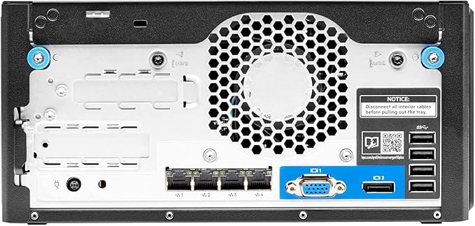 Hewlett Packard Enterprise HPE ProLiant MicroServer Gen10 Plus v2 Ultra Micro Tower Server for Small Business, Xeon E-2314 2.8GHz, 64GB Memory, 16TB HDD Storage, RAID, iLo, Server 2022 Essentials