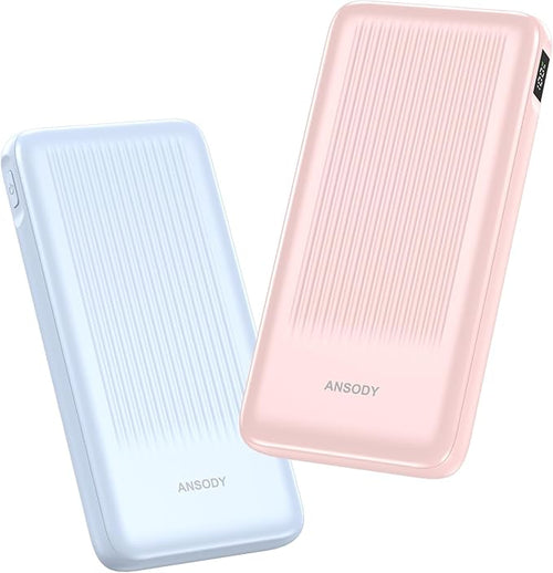 Ansody 2-Pack Power Bank, 10000mAh 22.5W Fast Charging Portable Charger