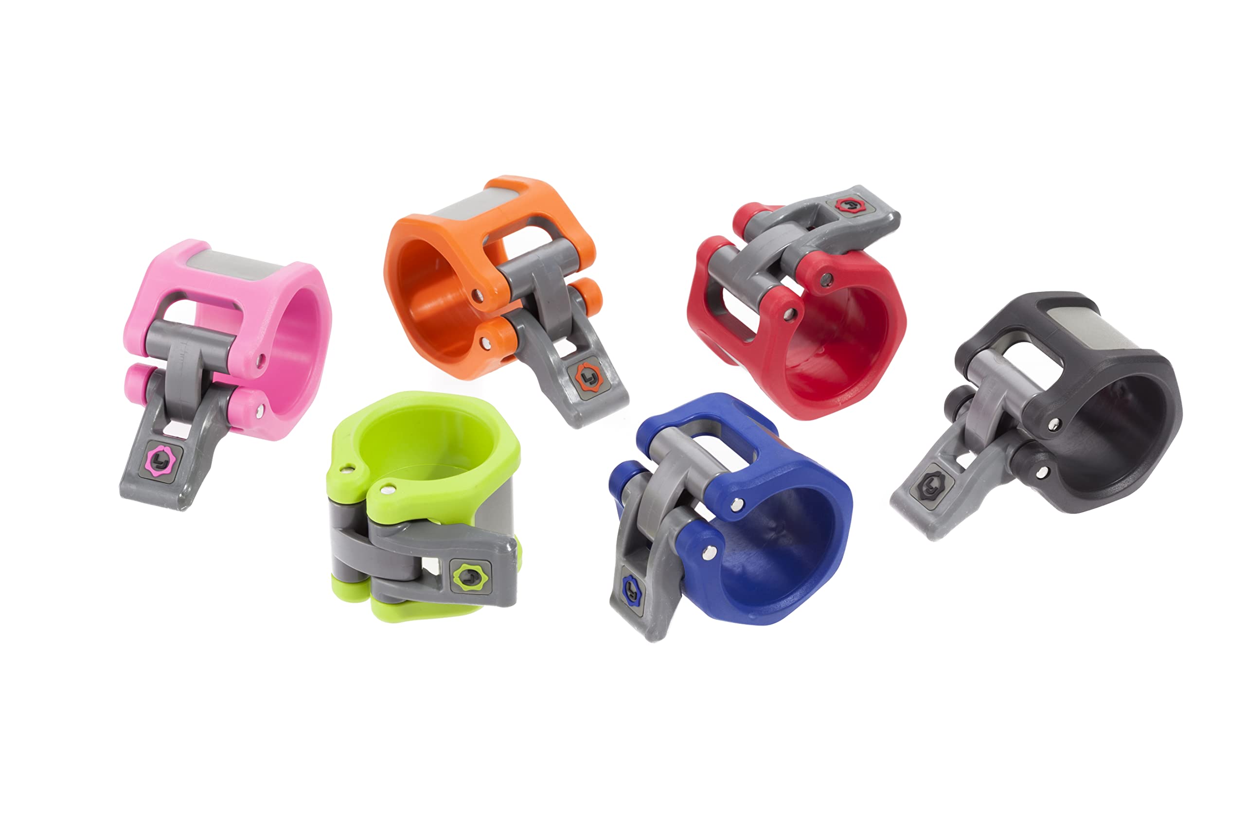 Lock-Jaw Barbell Collars HEX Olympic Barbell Clamps 2 Pcs – Heavy Duty Bar Clamps for 2” & 50mm Olympic Bars – Secure Weight Bar Clamps for Strength Training & Home Gym Accessories – Light Blue