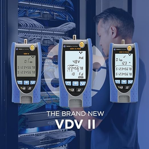 TREND Networks | R158005 | VDV II Pro | Cloud Connected | Voice, Data and Video Cable Verifier | Copper Cable Tester | Advanced Wiremap & Troubleshooting Tool