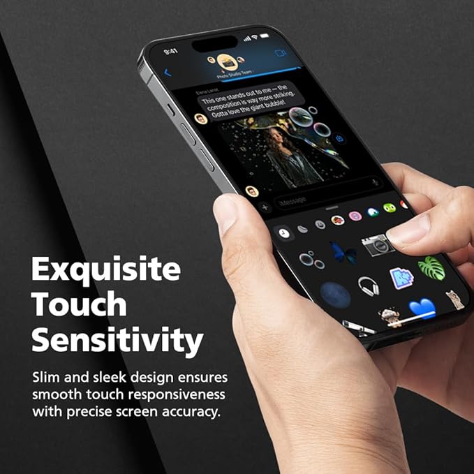 3-Pack Anti-Blue Light Matte Screen Protector For iPhone 16 [Support Fingerprint Unlock] Anti-Glare, Anti-Fingerprint [Eye Protection] Bubble-Free Installation with Alignment Jig
