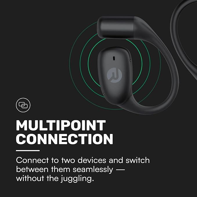 Raycon Essential Open Earbuds – True Wireless Open Ear Bluetooth 6.0 Headphones, Ultra-Lightweight, Comfort Hook Design, IPX5 Water Resistant, 36 Hours of Battery Life (Purple)
