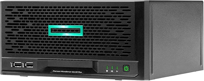 Hewlett Packard Enterprise HPE ProLiant MicroServer Gen10 Plus v2 Ultra Micro Tower Server for Small Business, Xeon E-2314 2.8GHz, 64GB Memory, 48TB HDD Storage, RAID, iLo, Server 2022 Essentials