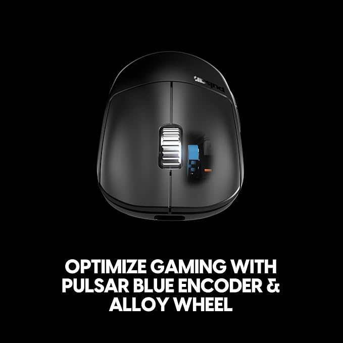 Pulsar Gaming Gears X2 v3 ES Wireless Gaming Mouse, Ultra Lightweight, Optical Switch, 32000 DPI, 750 IPS, XS-1 Sensor, 8k Compatible (Mini, Black)