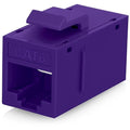 Everest Cat6 RJ45 Keystone Coupler (6-Pack) in Purple - RJ45 Coupler - Cat 6 Couplers - Female to Female Cat6 Keystone Jacks - Ethernet Couplers - Ethernet Cable Extender