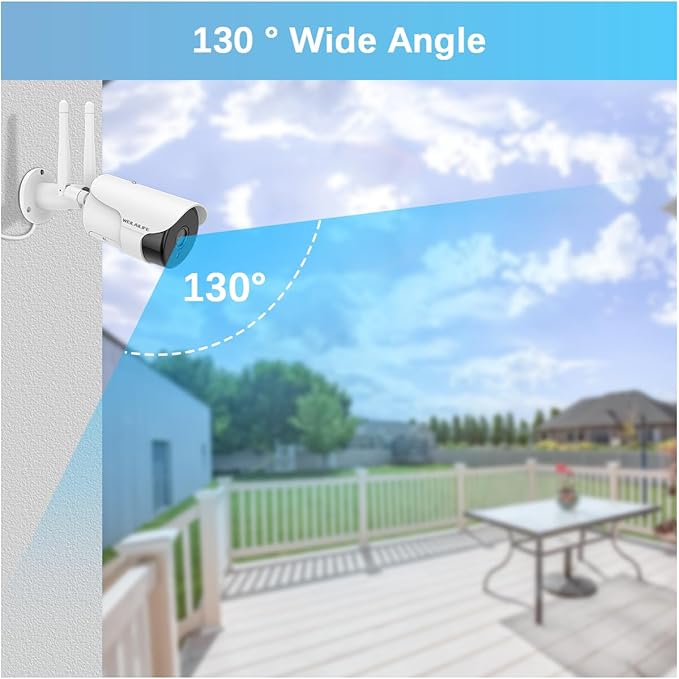 WEILAILIFE 【2-Way Audio & Dual Antenna Enhanced】 90ft Night Vision Outdoor Wireless Security Camera System, Wireless Surveillance Camera System, WiFi Video Surveillance, Home Security Cameras