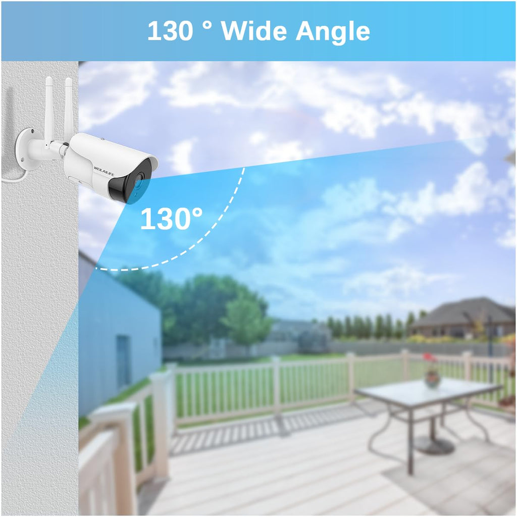 Outdoor Wireless Security Camera System, Home WiFi Video Surveillance