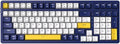 Wireless Mechanical Keyboard, Triple Mode 2.4G/USB-C/BT Gaming Keyboards 100 Keys Ice-Blue Backlit, Red Switch Keyboard | Rechargeable Mechanical Gaming Keyboards | Blue/White/Yellow