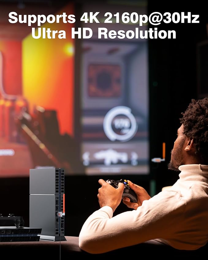 4K HDMI Wireless 2 Receivers and Transmitter, 4K Input 2160P Output, 150M/450Ft Multiple Extender, Plug&Play 5.8G for Video/Audio Streaming from PC/Projectors/TVs (with Storage Bag)