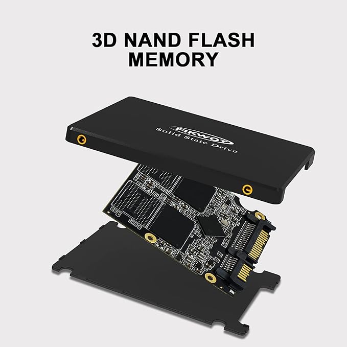FS810 512GB SSD, 2.5" SSD SATA III 6Gb/s, Solid State Drives, Up to 560MB/s, 3D NAND TLC Flash, Internal SSD for Desktops and Laptops(Black)